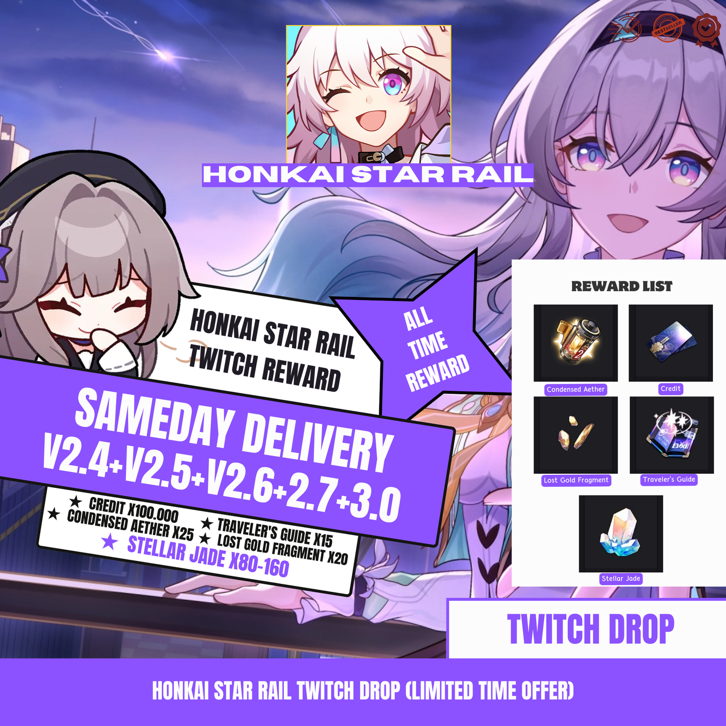 Honkai: Star Rail All Twitch Drops